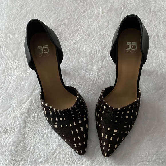 Joes Jeans Calf Hair D’orsay Pointed Toe Heels - Picture 4 of 14